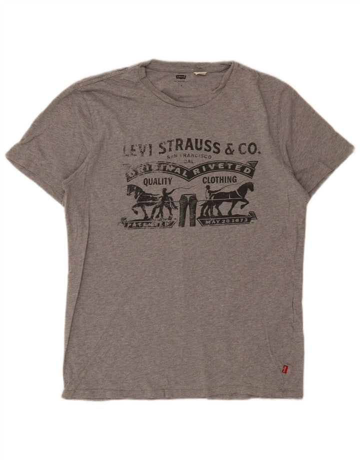 T-shirt grafica da uomo Levi's Top grigio medio chiazzato