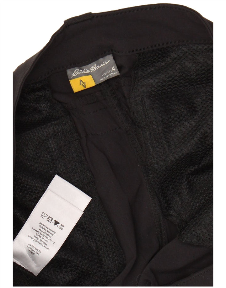 Pantaloni cargo dritti da donna EDDIE BAUER US 4 Small W30 L28 Nylon nero