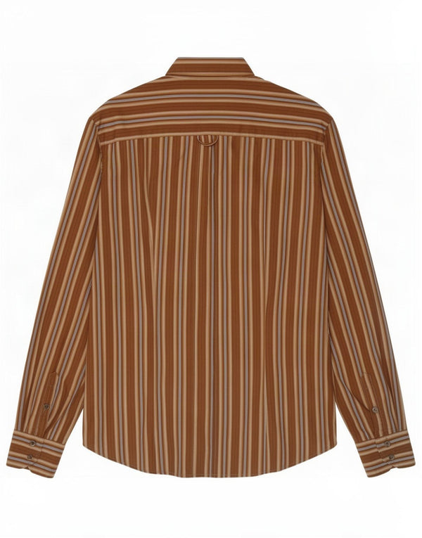 Camicia da uomo Dolce & Gabbana grande in cotone a righe marroni