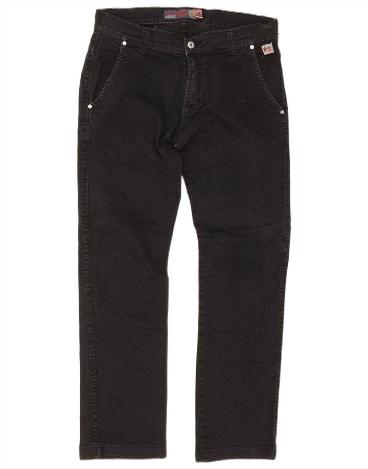 Jeans dritti da uomo Roy Rogers W33 L30 cotone nero