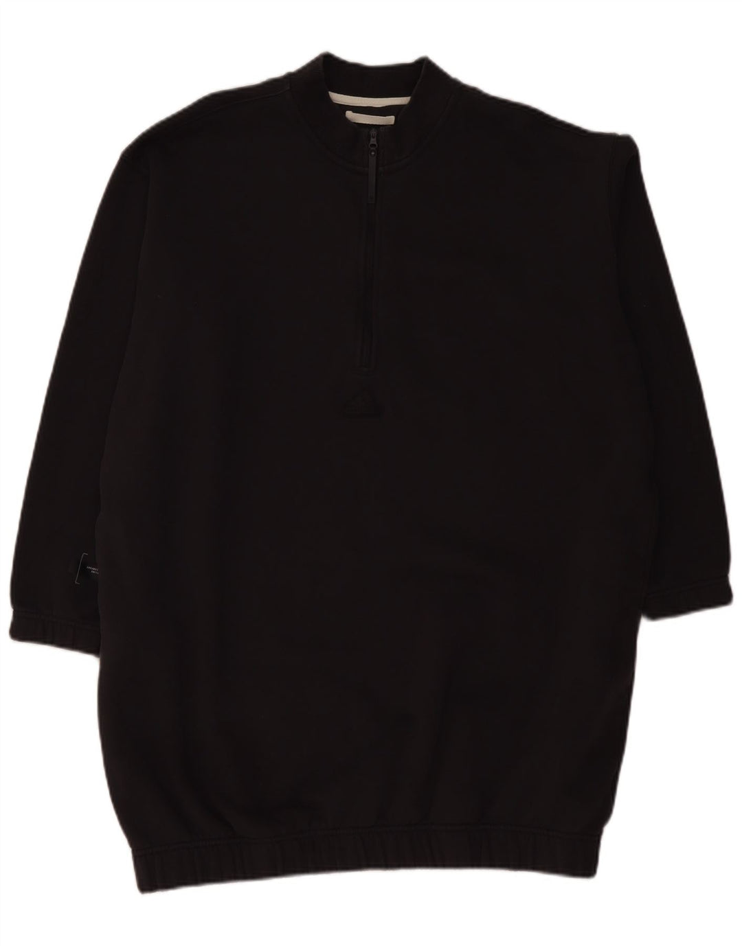 ADIDAS Abito maglione felpa oversize con zip e collo da donna UK 24/26 2XL Grigio