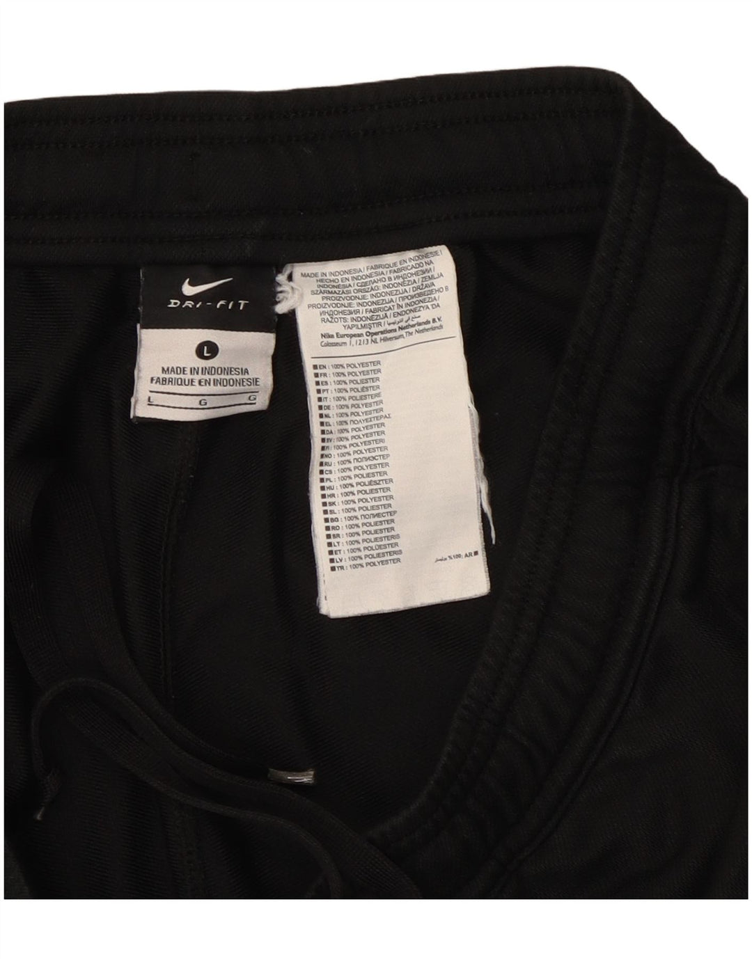 Pantaloni da tuta Nike Dri Fit da uomo, grandi, in poliestere nero