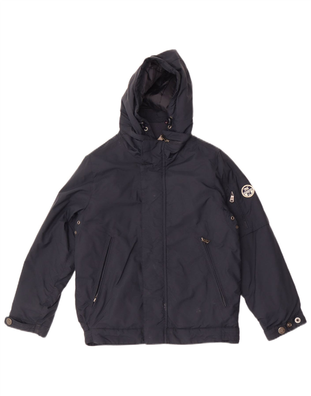 Giacca imbottita con cappuccio North Sails per ragazzi 5-6 anni in poliacrilico blu navy