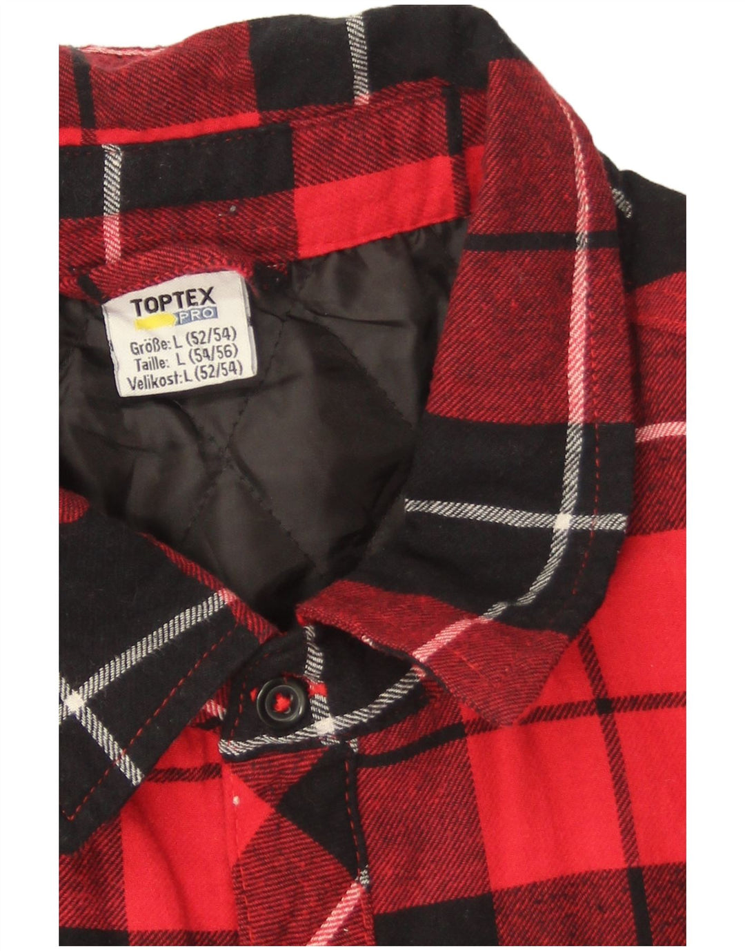 Camicia in flanella da uomo Toptex Pro Lumberjack IT 52/54Grande cotone a quadri rossi