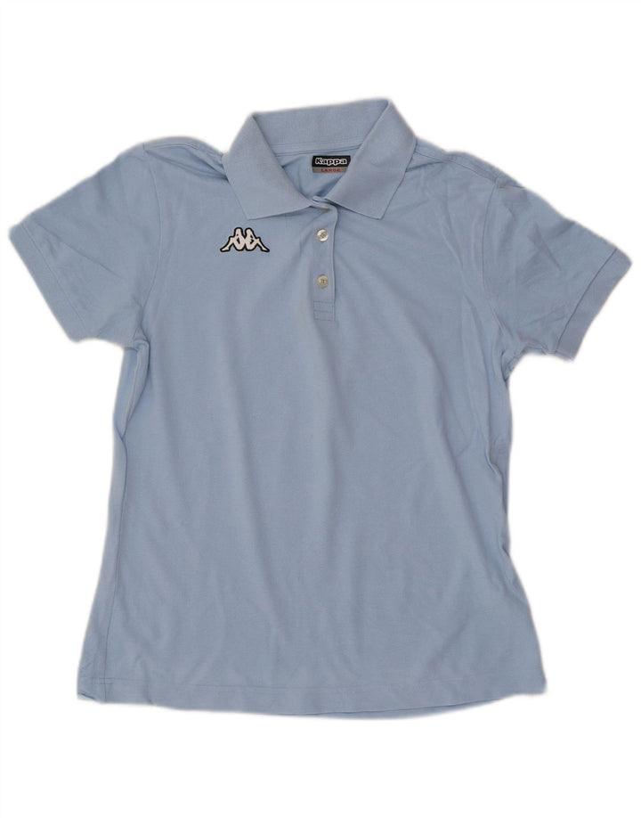 Polo Kappa da donna UK 14 grande in cotone blu