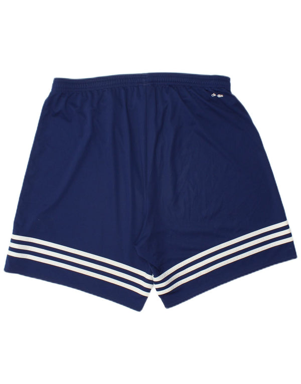 Pantaloncini sportivi Adidas Climalite da uomo di grandi dimensioni in poliestere blu navy