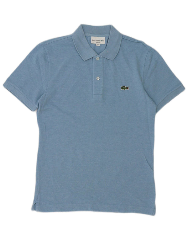 Polo da uomo slim fit Lacoste taglia 2 XS in cotone chiazzato blu