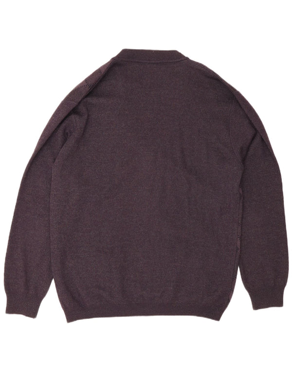 Maglione cardigan da uomo Rodes 2XL Viola Argyle/Lana diamante