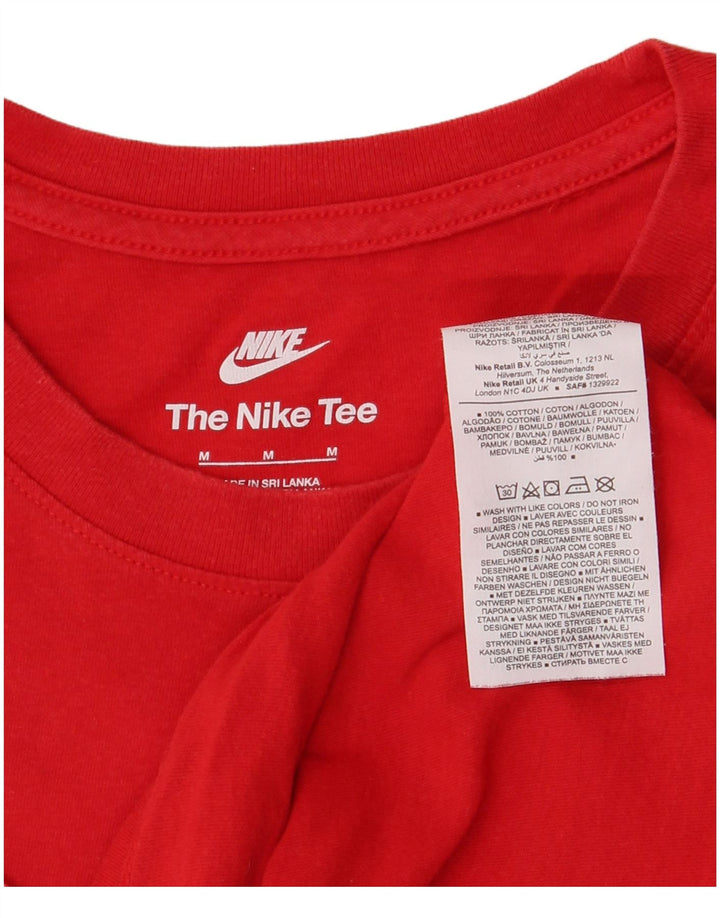 T-shirt grafica da uomo Nike Top in cotone rosso medio