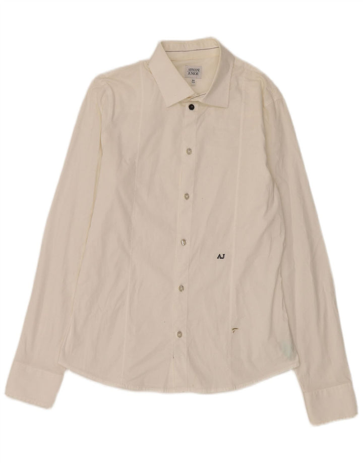 Maglia Armani Junior Bambino 15-16 Anni Cotone Bianco