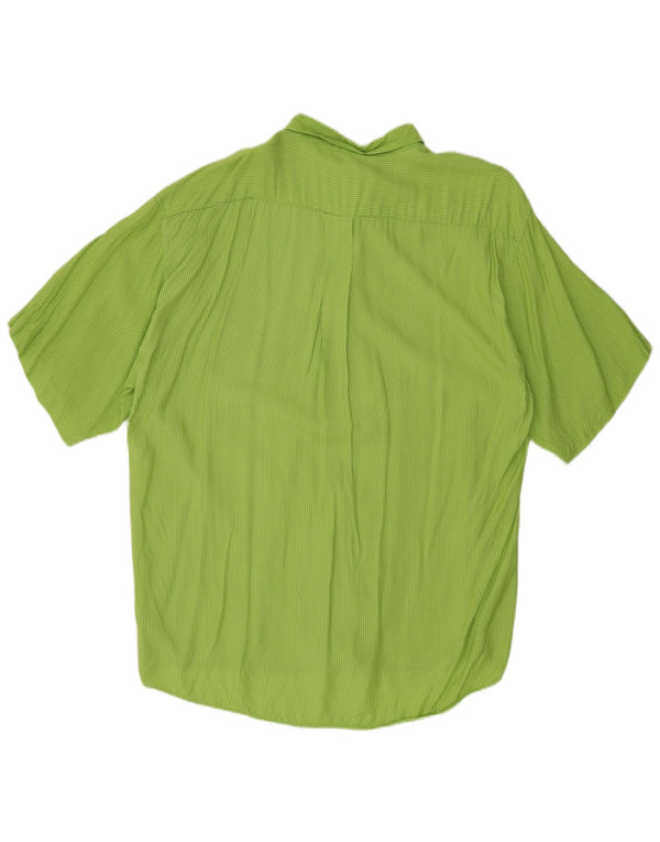 TIPO'S Camicia a maniche corte da uomo XL Verde gessato