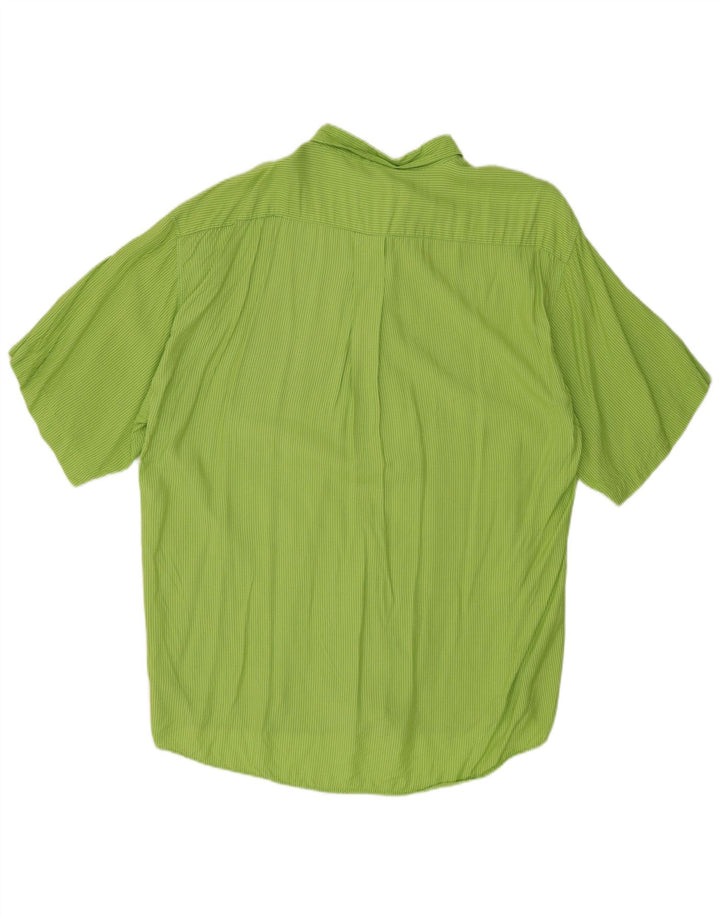 TIPO'S Camicia a maniche corte da uomo XL Verde gessato