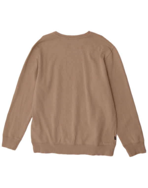 Timberland Felpa da uomo con vestibilità regolare grafica Maglione XL Cotone beige