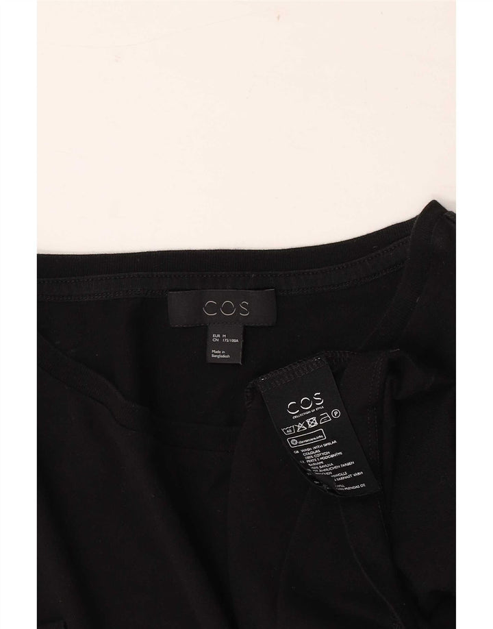 T-shirt da uomo Cos Top in cotone nero medio