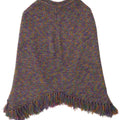 Maglione poncho vintage da donna UK 14 grande chiazzato multicolore
