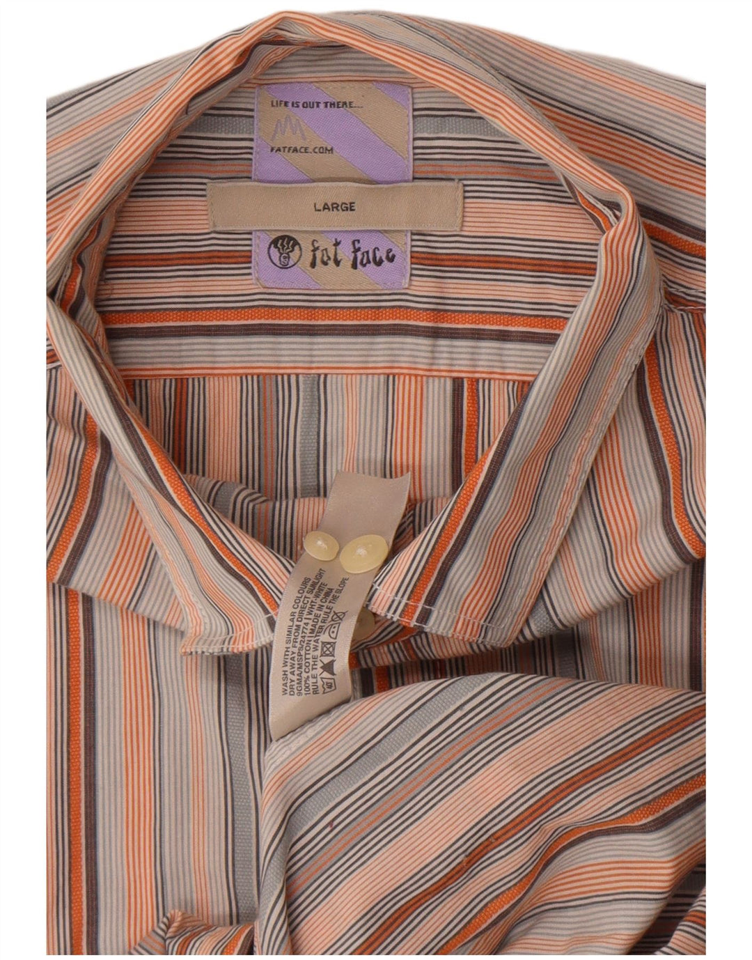 Camicia da uomo Fat Face Grande cotone a righe multicolori