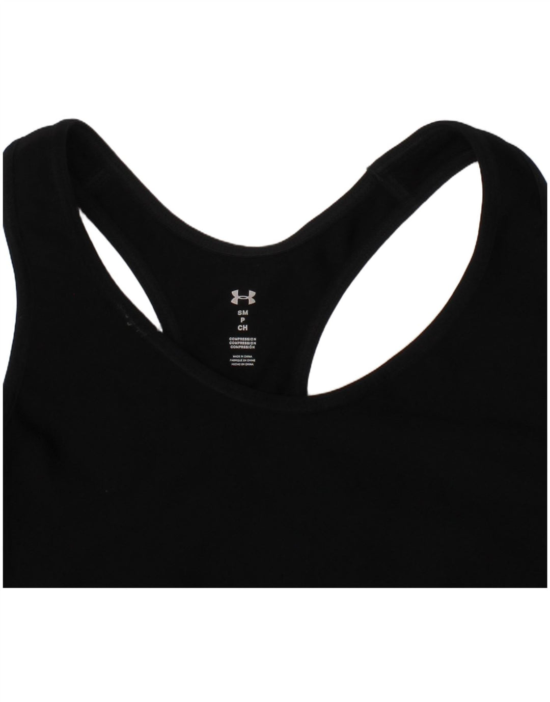 Reggiseno sportivo grafico da donna Under Armour Top piccolo sportivo in poliestere nero