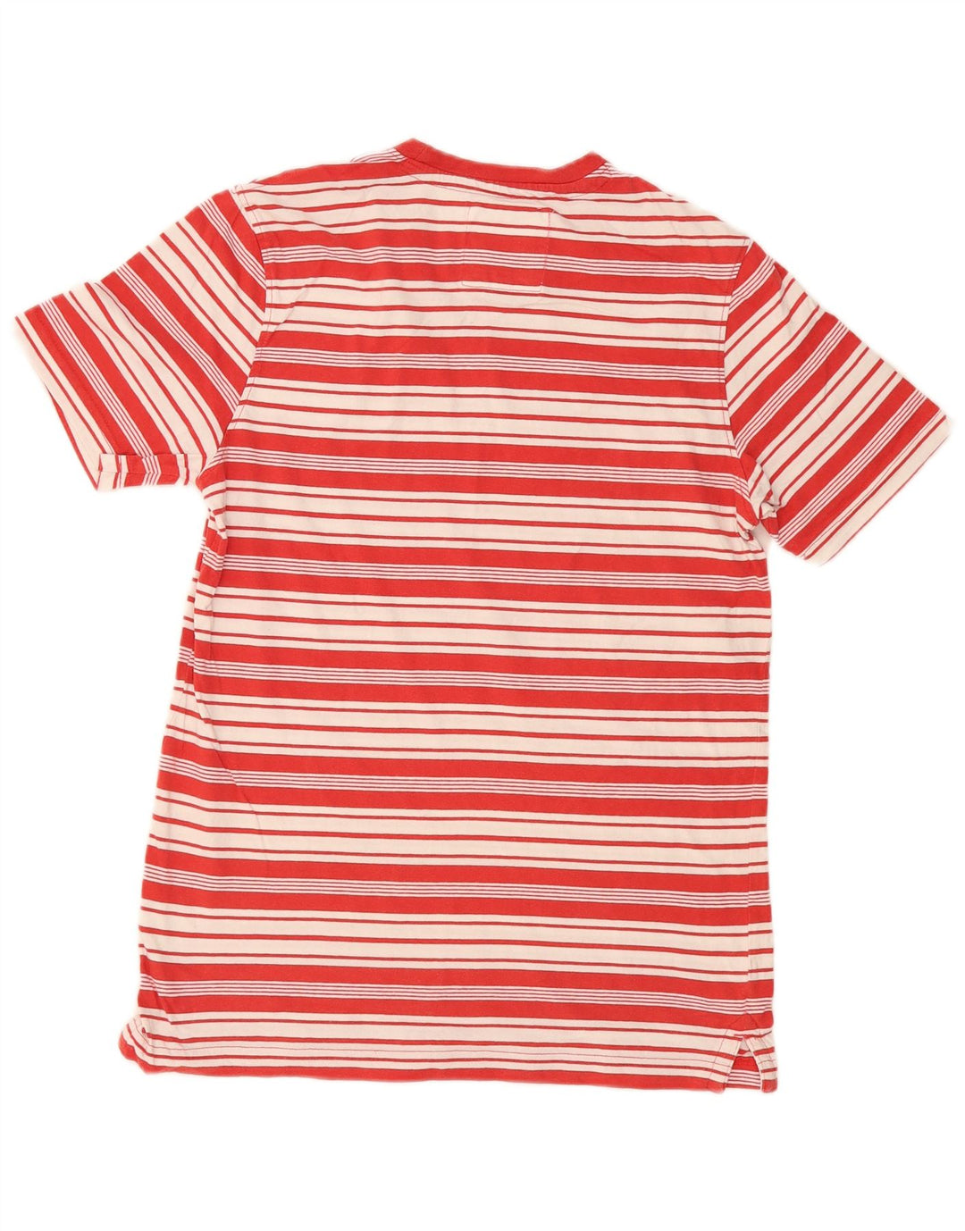 Crew Clothing T-shirt da uomo Top in cotone a righe rosse medie