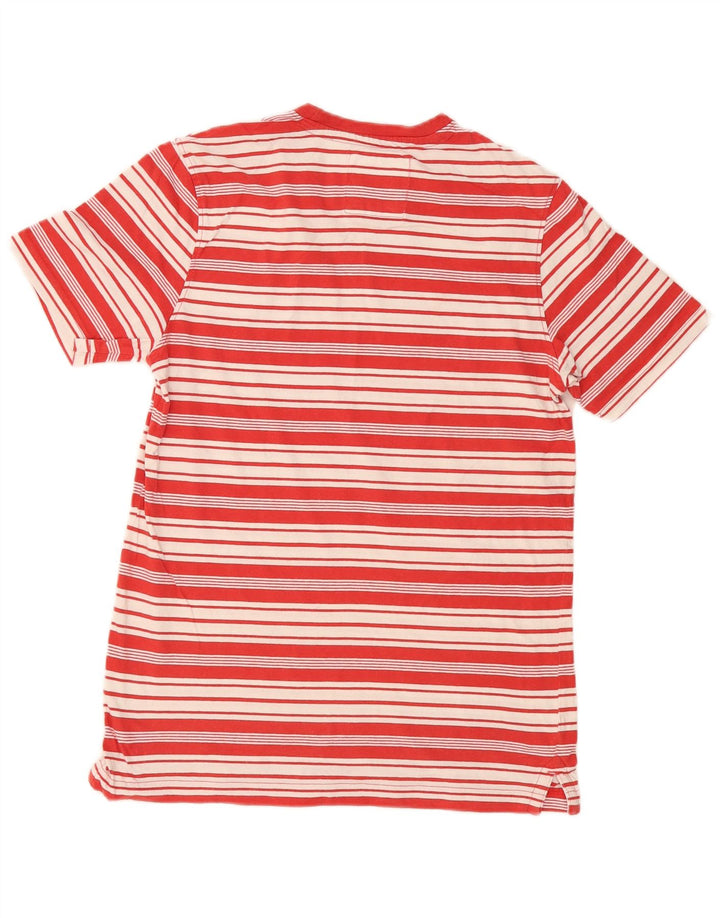 Crew Clothing T-shirt da uomo Top in cotone a righe rosse medie