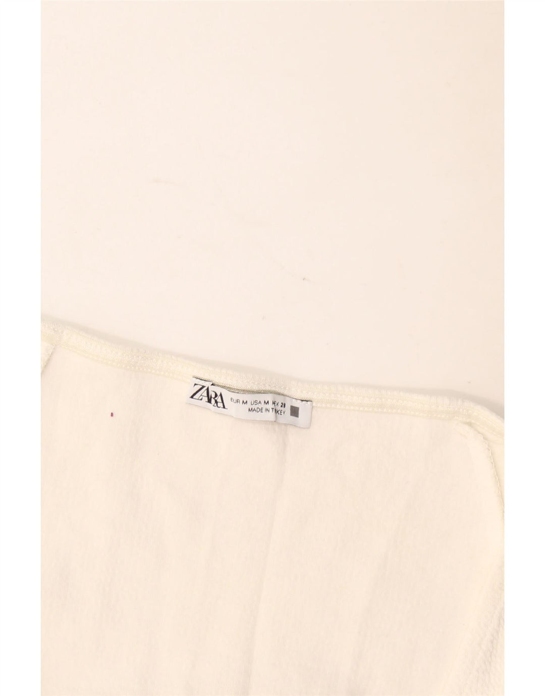 Top corto in camicetta corta da donna Zara UK 12 bianco medio