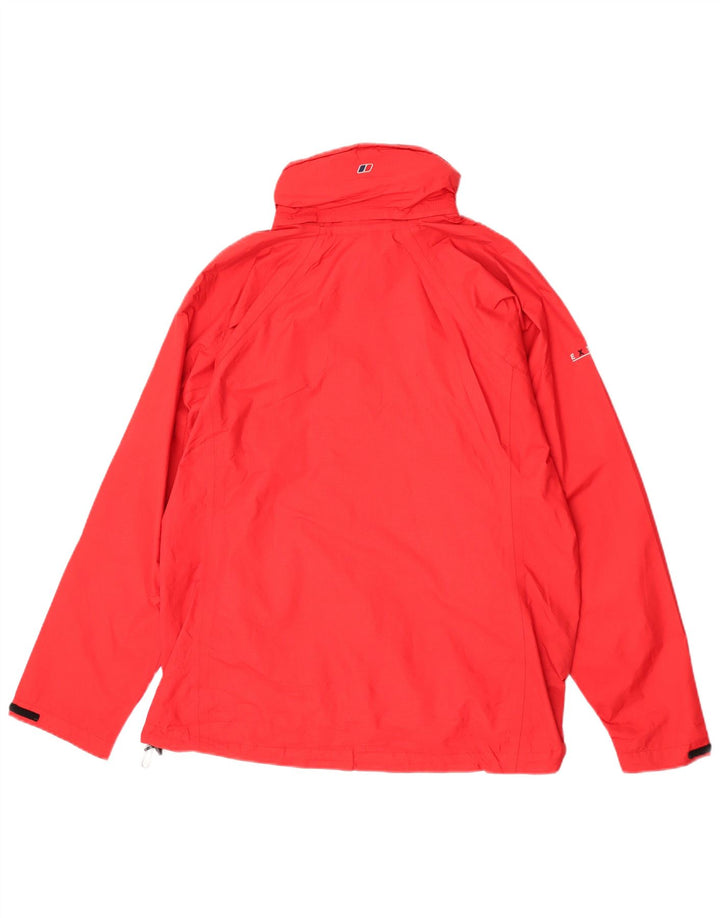 Giacca antipioggia con cappuccio per ragazzi Berghaus 13-14 anni in nylon rosso