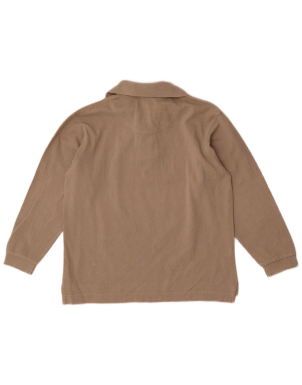 Polo a maniche lunghe da bambino Timberland 7-8 anni in cotone beige
