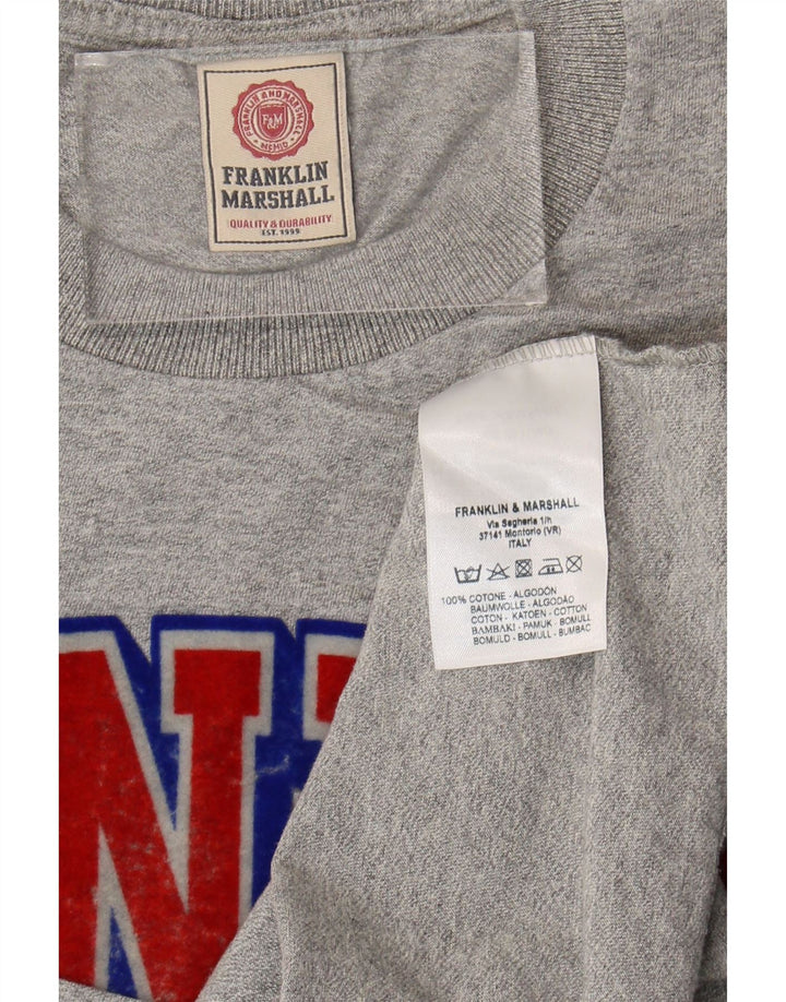 T-shirt grafica da uomo Franklin Marshall Top in cotone grigio medio