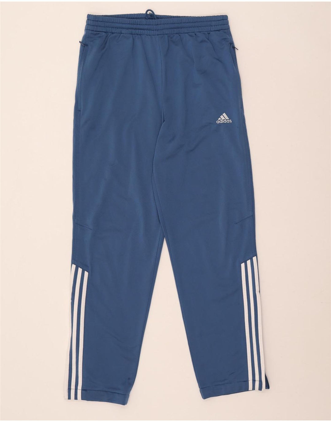 Pantaloni da tuta da uomo Adidas in poliestere blu medio