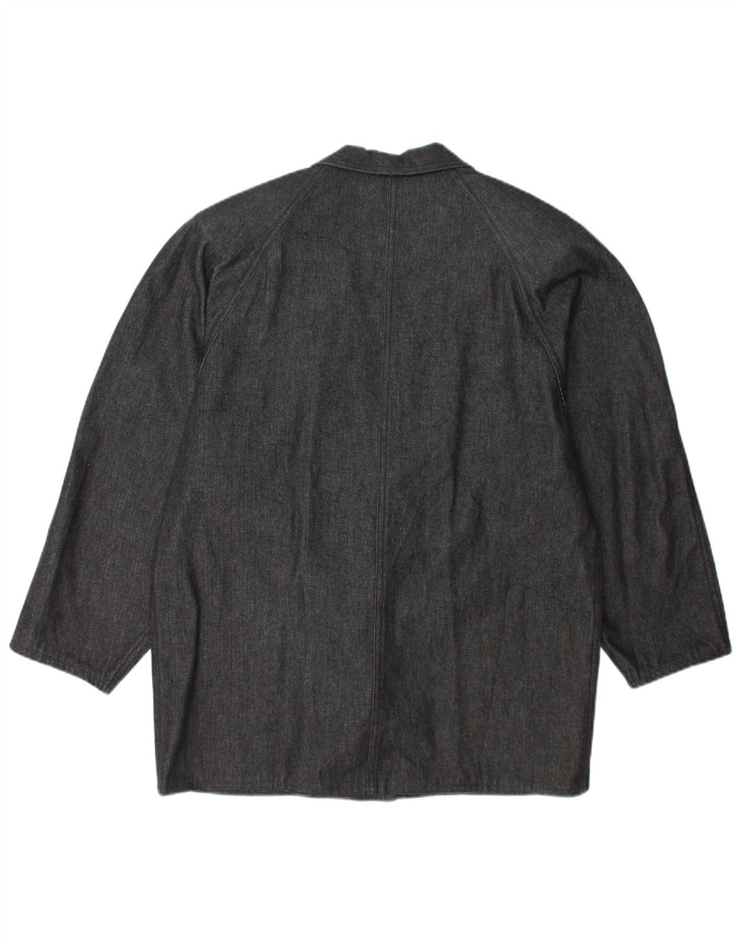 Giacca blazer da donna a 1 bottone in denim VINTAGE UK 14 grande grigio