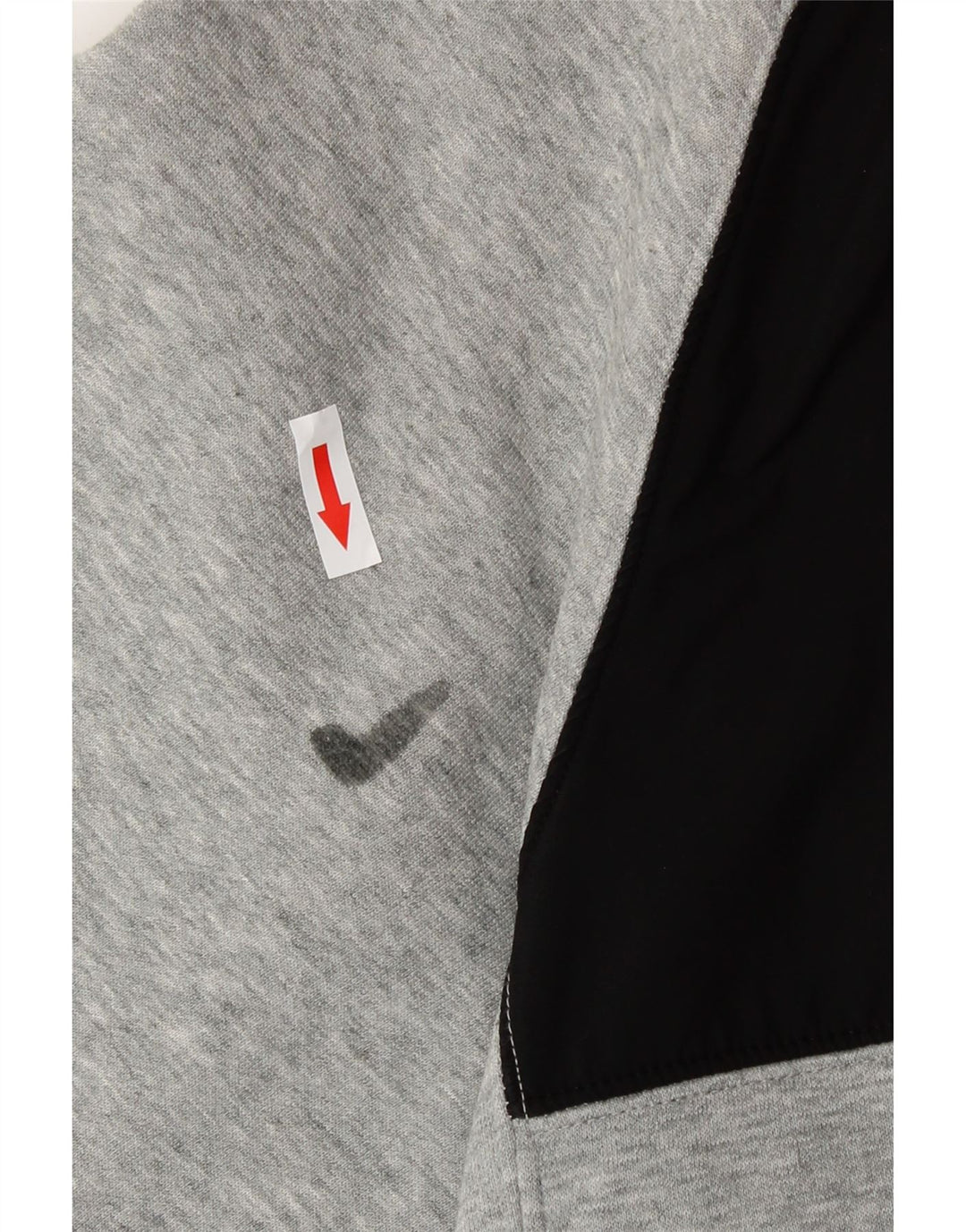 Felpa con cappuccio e zip grafica Nike da uomo in cotone color block grigio medio