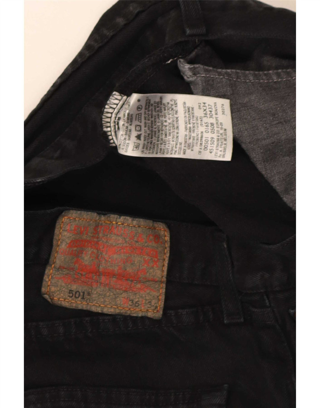 Levi's Uomo 501 Jeans dritti W36 L34 Cotone Nero