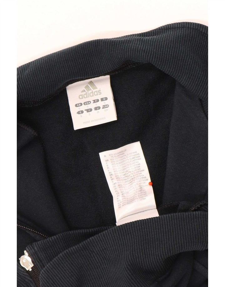 Giacca da ginnastica da donna Adidas UK 10 piccola in cotone nero