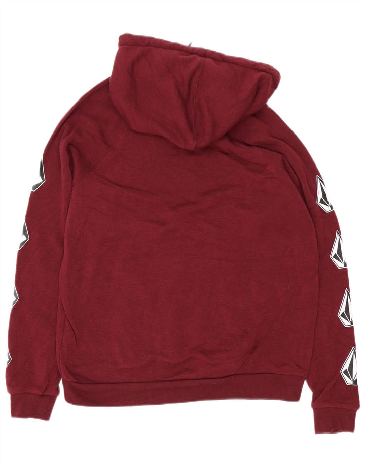 Maglione con cappuccio oversize grafico da donna Volcom US 4/6 piccolo bordeaux