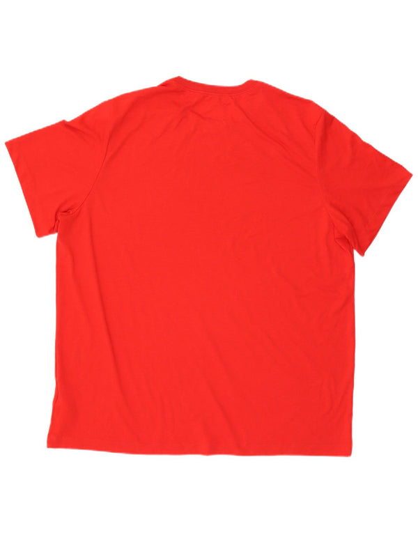 T-shirt grafica NIKE Dri Fit da uomo 2XL rossa in poliestere