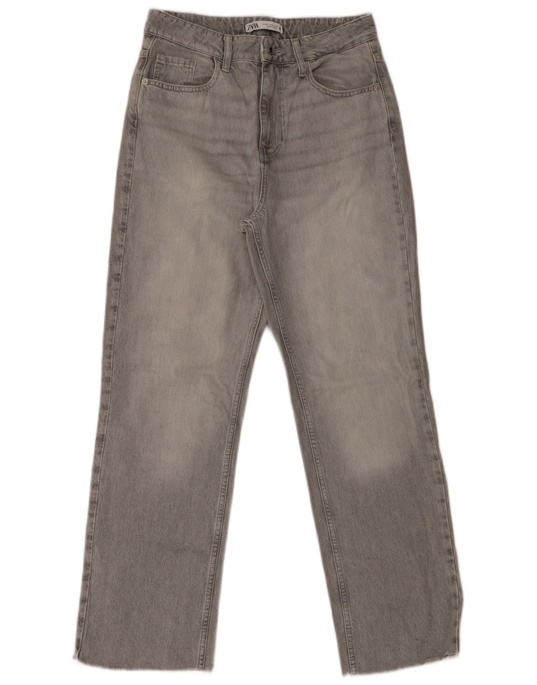 Jeans dritti da donna Zara EU 38 Small W28 L30 Grigio