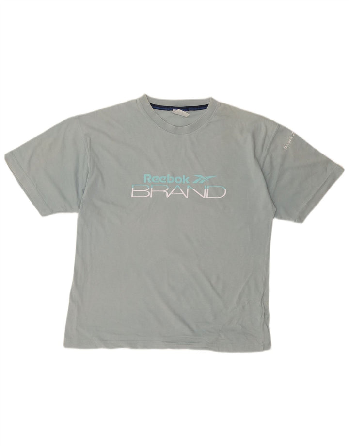 T-shirt grafica da uomo REEBOK Top Small in cotone blu