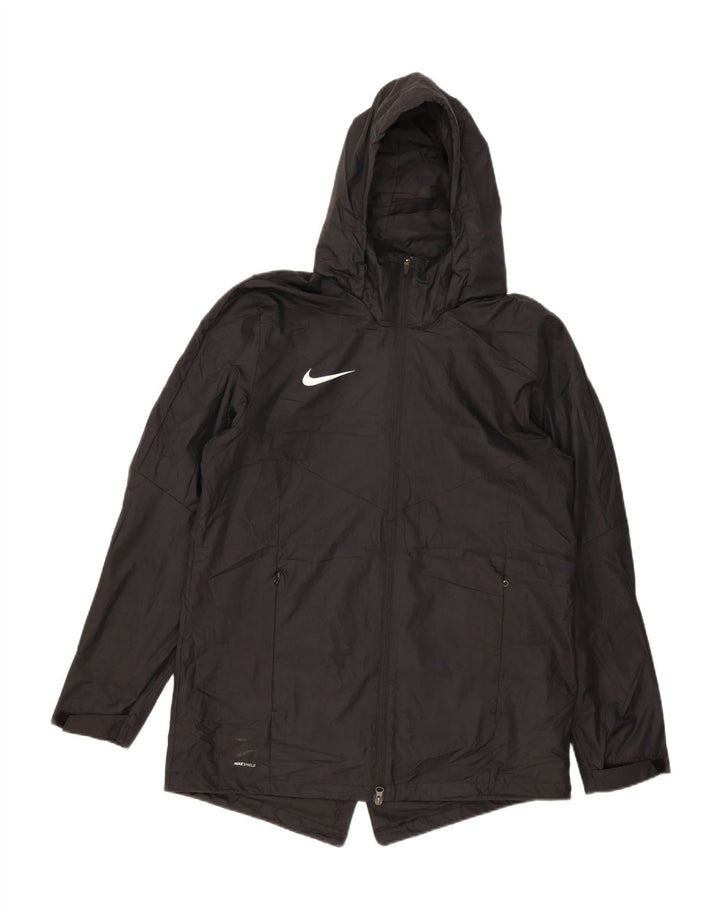 Giacca antipioggia con cappuccio Nike da uomo UK 40 grande poliestere nero