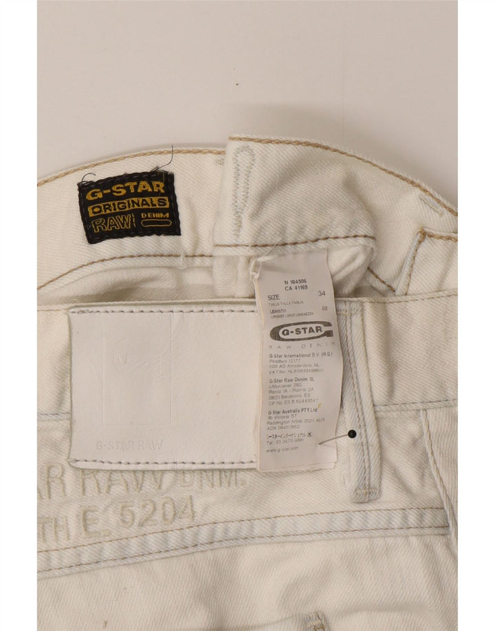 Jeans dritti da uomo G-Star W34 L32 cotone bianco