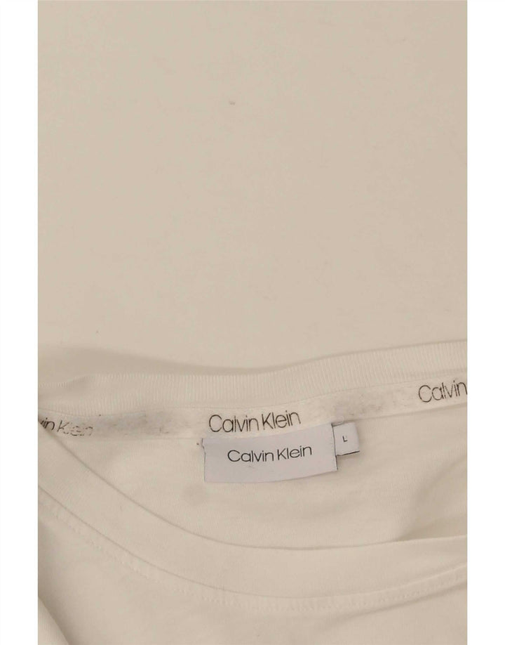 Maglietta grafica da uomo Calvin Klein Top grande bianca