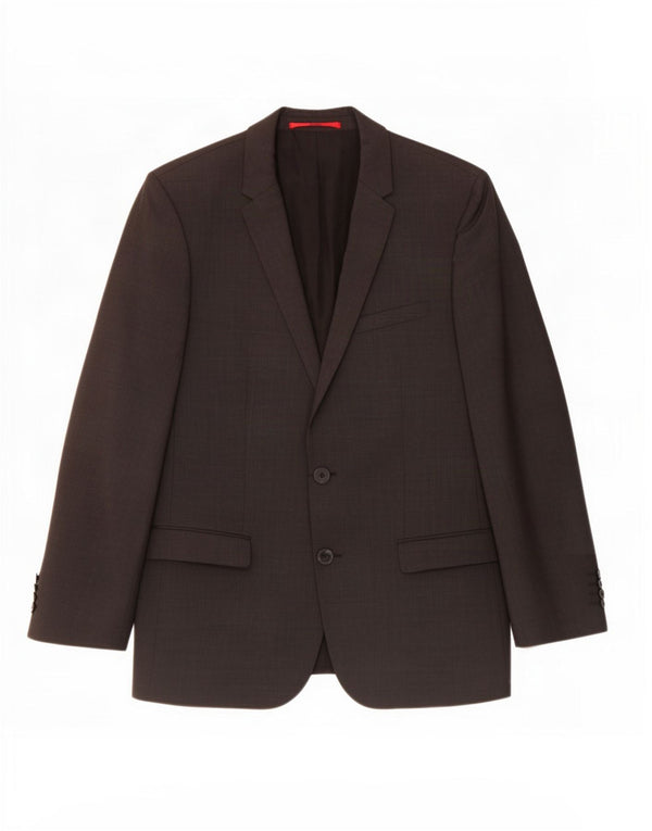 Giacca blazer a 2 bottoni da uomo Hugo Boss EU 48 lana grigio medio
