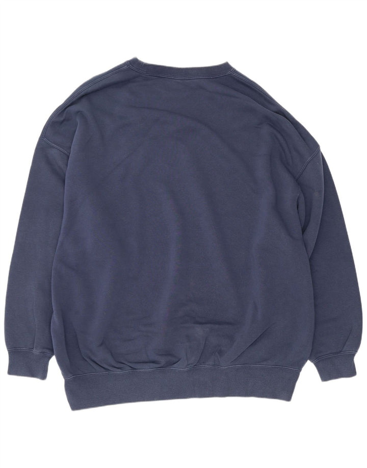 Felpa oversize con grafica Nike da uomo, XS, cotone blu navy
