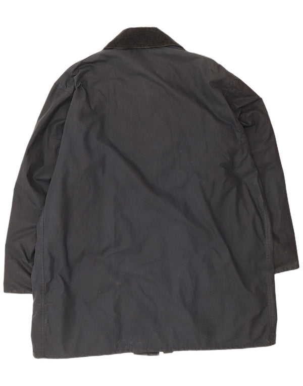 Giacca da uomo in cotone cerato Barbour UK 46 3XL Cotone blu navy