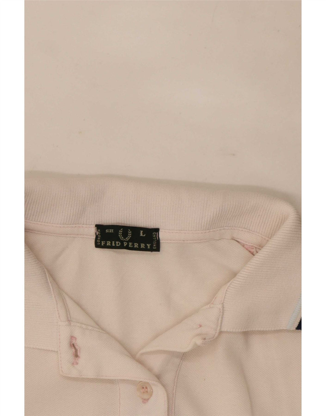 Polo da donna Fred Perry UK 14 a righe bianche grandi