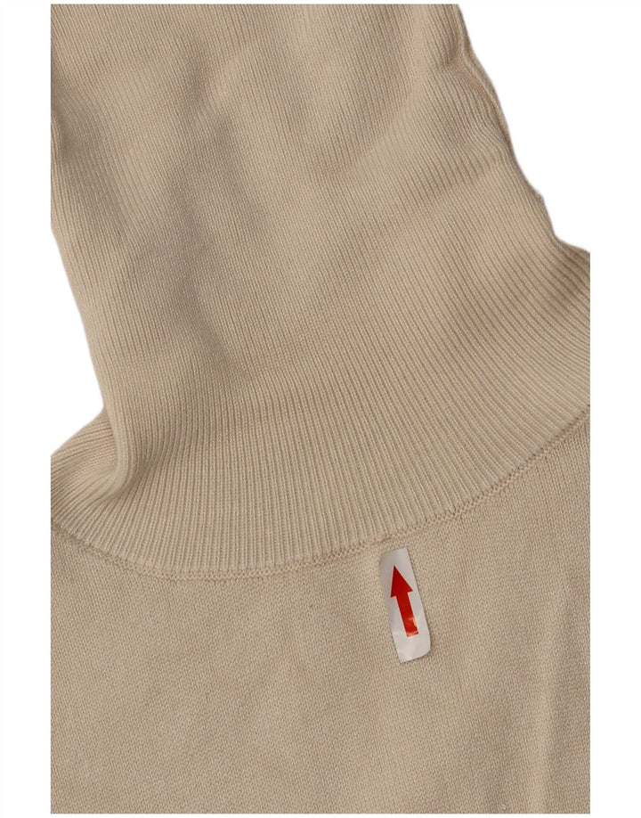 Maglione corto da donna Zara con collo alto UK 8 piccolo in viscosa bianca