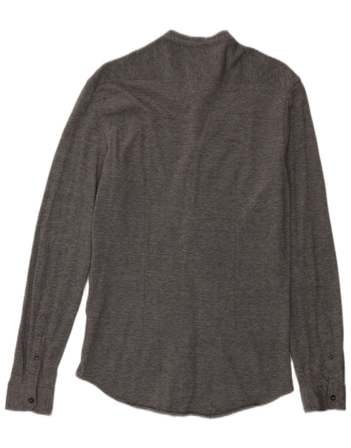 Camicia Zara da uomo slim fit in cotone grigio medio