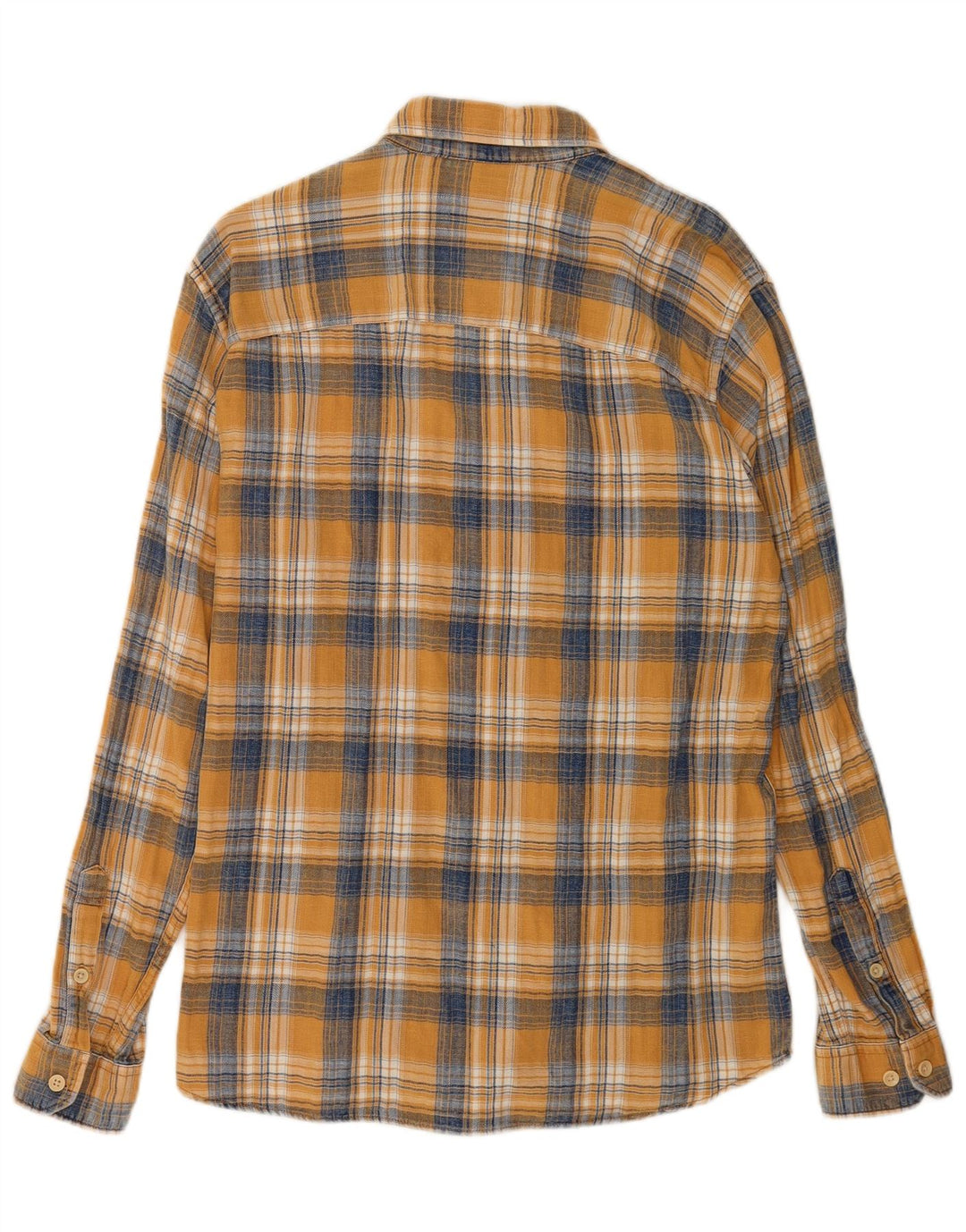 Jack & Jones Camicia da uomo in flanella di cotone a quadri gialli grandi