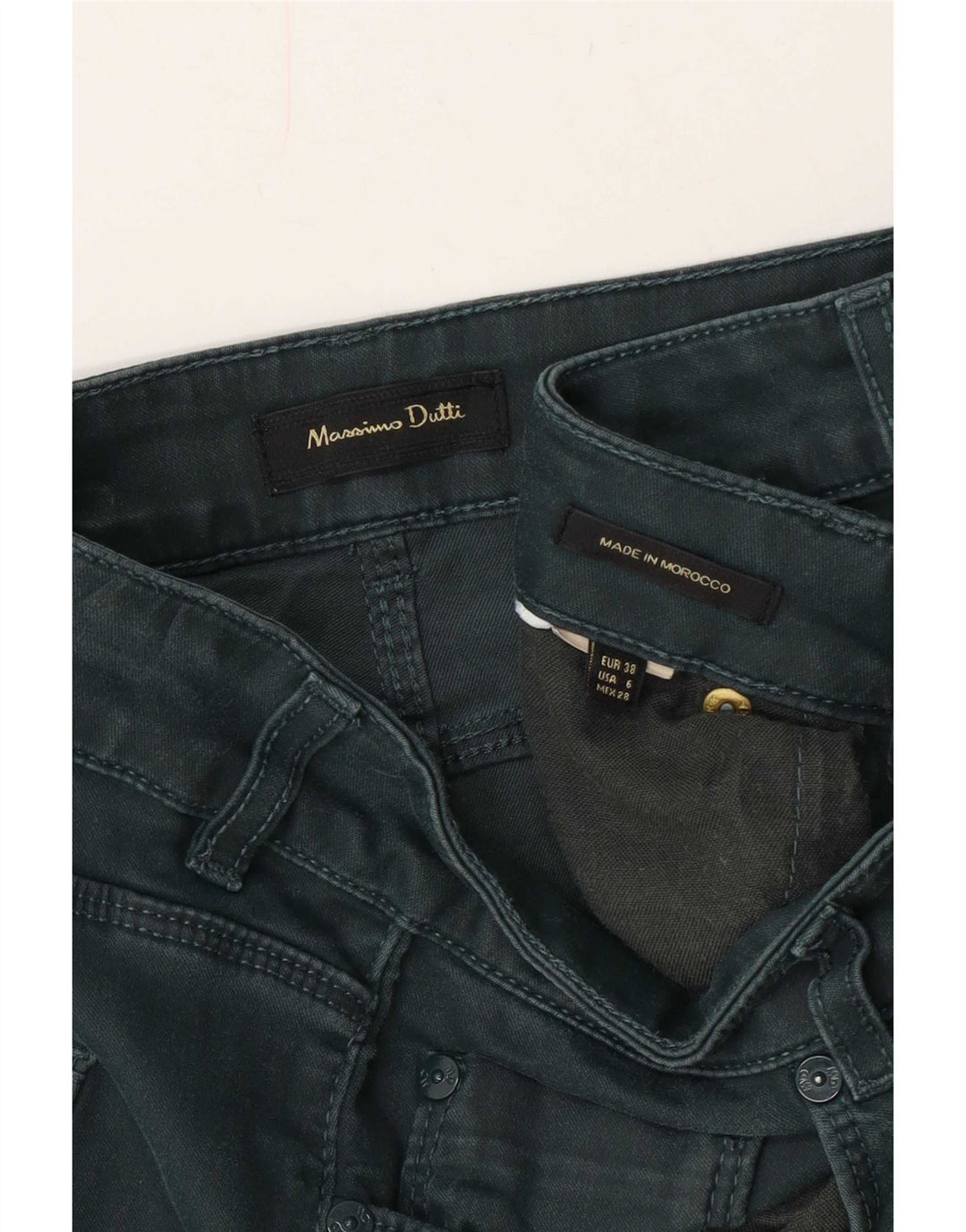 Jeans skinny da donna Massimo Dutti EU 38 Small W28 L30 Verde