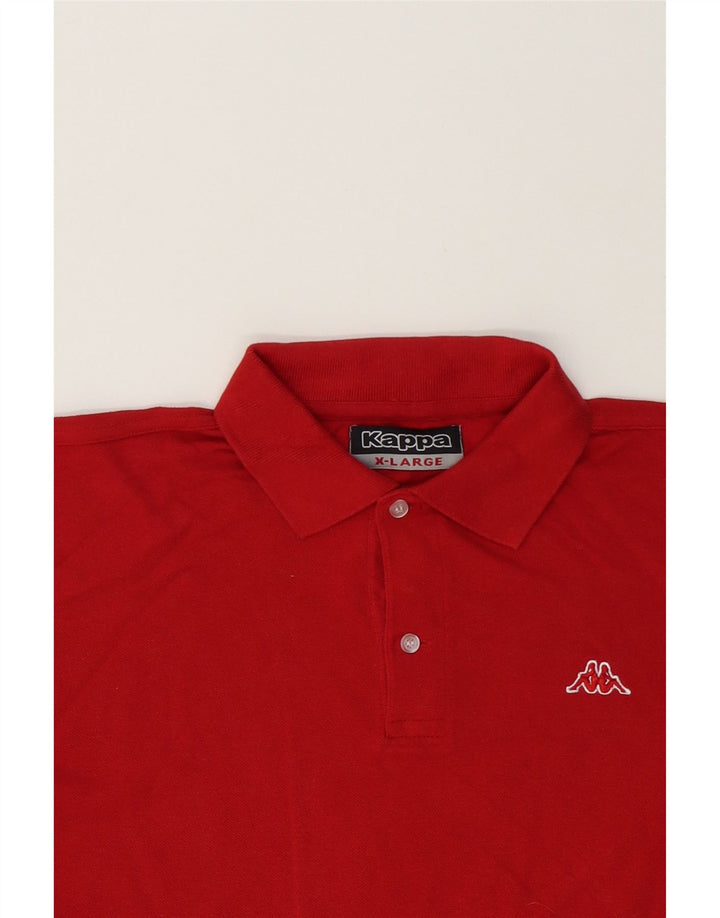 KAPPA Mens Polo Shirt XL Red Cotton Vintage Kappa and Second-Hand Kappa from Messina Hembry 
