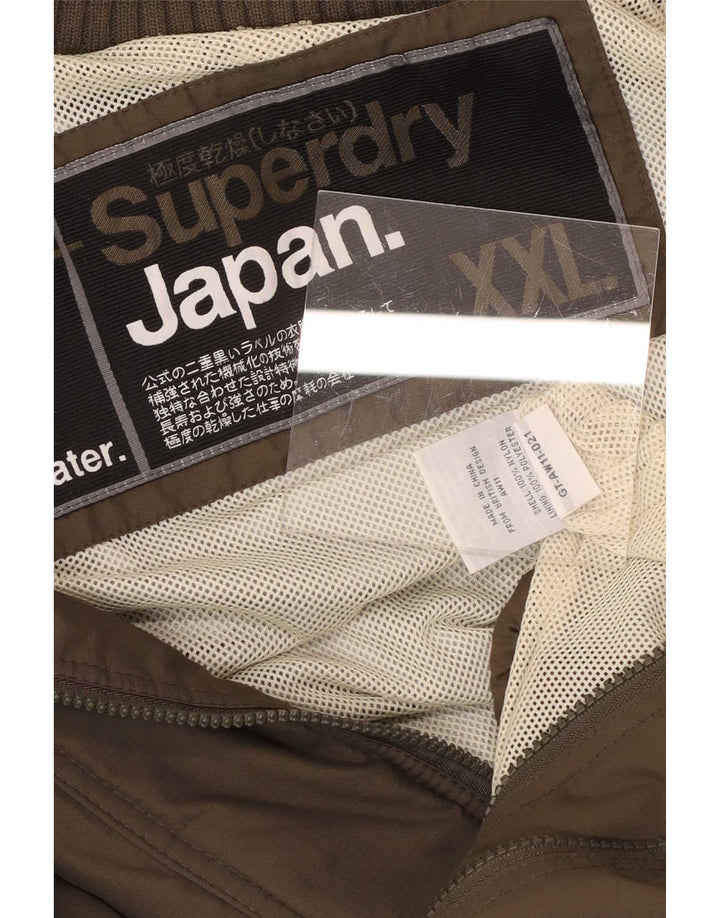 Giacca antipioggia da uomo Superdry UK 44 2XL nylon kaki