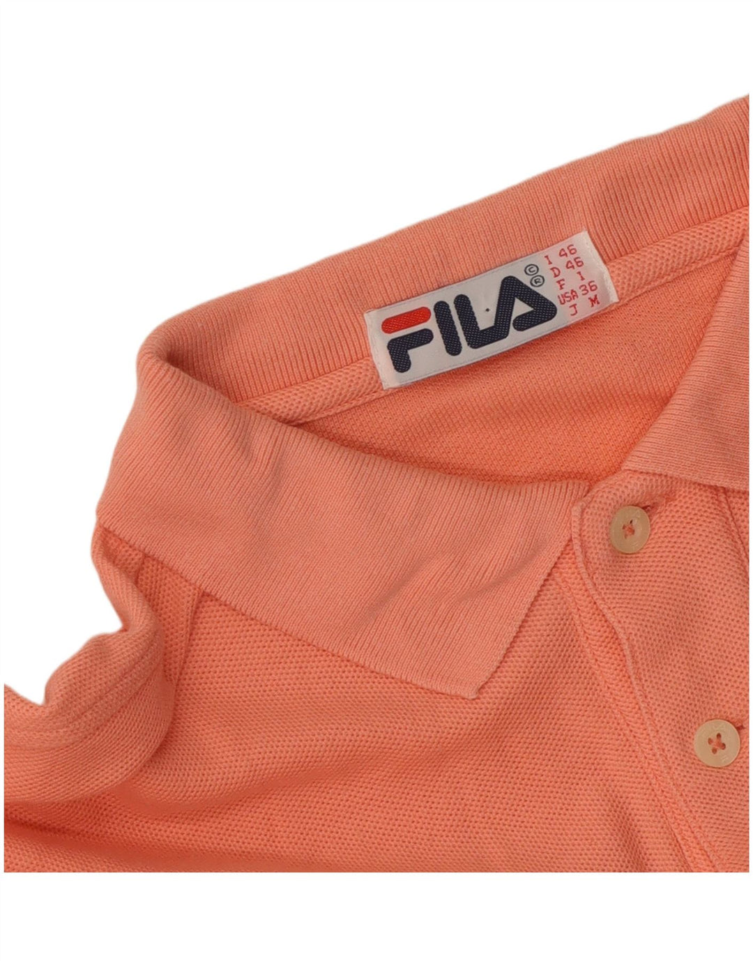 Polo da uomo a maniche lunghe Fila IT 46 Small arancione